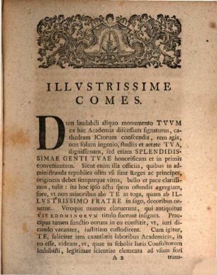 De vicedominorvm formvla vetere ad illvstrissimvm comitem Lvdovicvm Sigfridvm vicedominvm ab Eckstaedt in Academia Lipsiensi de fevdis ligiis