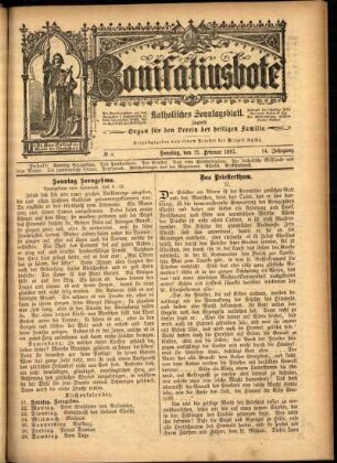 Erste Ausgabe vom Sonntag, den 21. Februar 1897.