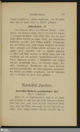 Kartoffel-Speisen