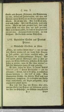 LVII. Auserlesene Stellen aus Pontius Pilatus