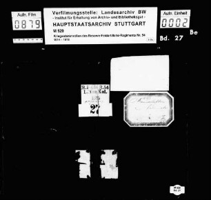 Namensliste der Leichten Munitionskolonnen Nr. 1315