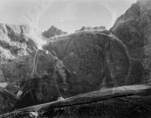 Laliderer Hochleger : Blick auf die Grubenkarwand im Karwendelgebirge.