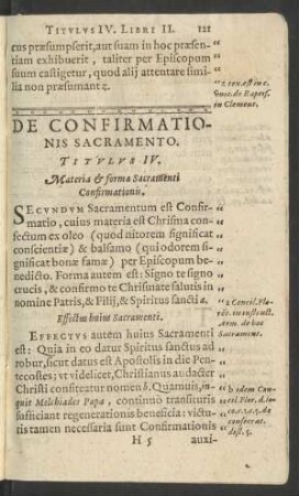 De Confirmationis Sacramento. Titulus IV.