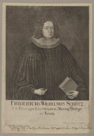 Bildnis des Fridericus Wilhelmus Schütz