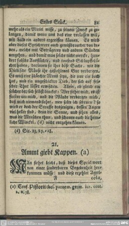 21. Ammt giebt Kappen