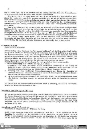 Vorgespräch : Dialog nur unter Bedingungen