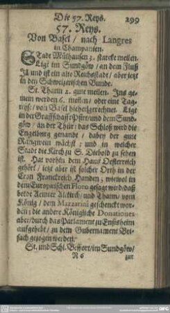 57. Reys. Von Basel nach Langres in Champanien