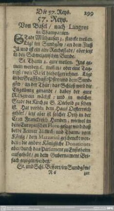 57. Reys. Von Basel nach Langres in Champanien