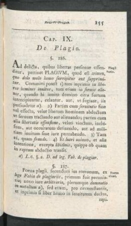 Cap. IX. De Plagio