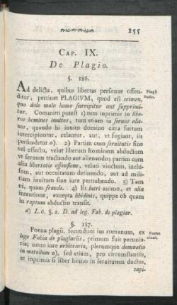 Cap. IX. De Plagio