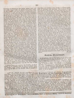 660 Kirchliche Mittheilungen