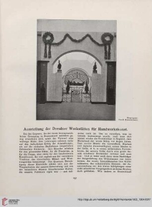 7: Ausstellung der Dresdner Werkstätten für Handwerkskunst