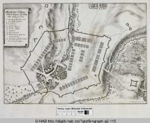 Abriß des Schwedischen Lägers bey Bröhraw im Aug: A°. 1643.