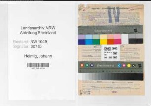 Entnazifizierung Johann Helmig , geb. 10.05.1885 (Handelsvertreter)