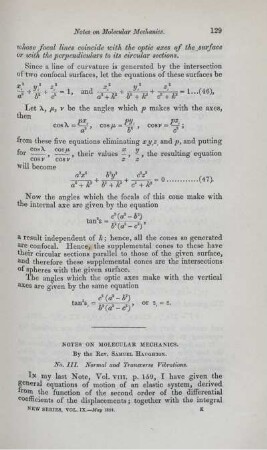 Notes on Molecular mechanics