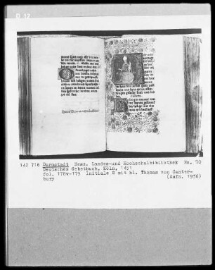 Lochner-Gebetbuch / Deutsches Gebetbuch — Sankt Thomas von Canterbury, Folio 179recto