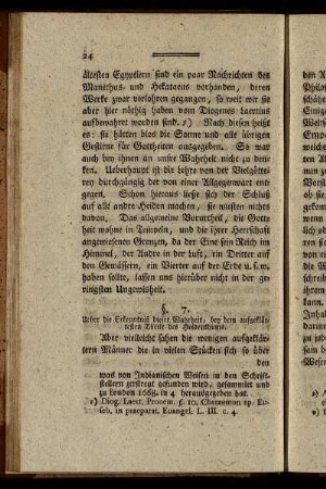 § 7. Ueber die Erkenntniß dieser Wahrheit, bey dem aufgelisteten Theile des Heidenthums.