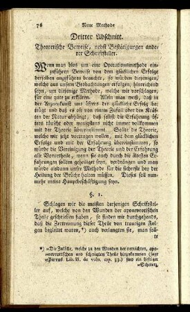 Dritter Abschnitt. Theoretische Beweise, nebst Bestätigungen anderer Schriftsteller.