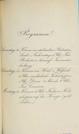 P.P. Der Studenten-Gesang-Verein Erlangen gibt sich die Ehre, Euer Wohlgeboren zu dem am 2., 3., & 4. Februar stattfindenden VI. Stiftungsfest ergebenst einzuladen : Erlangen, im Januar 1884.