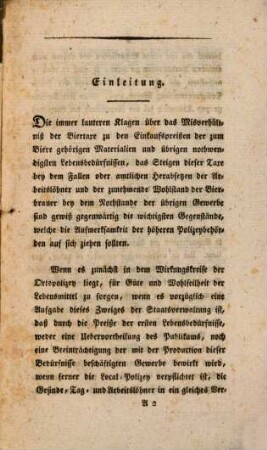 Einige Worte über den tarif- und nicht tarifmäßigen Gewinn der Bierbrauer in Braustätten : ein Augenwischer für alle Biertrinker