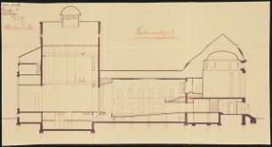 Stadttheater, Wesermünde: Längsschnitt 1:100