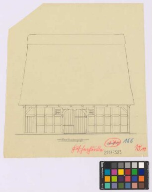 Fischerhude ([Landkreis Achim]): Bauernhaus Querhaus. Haupthaus (Ansicht)