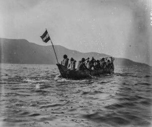 Ruderer : Ruderer während der Fahrt auf dem Lake Kivu