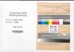 Entnazifizierung Erich Heil , geb. 12.09.1900 (Beamter)