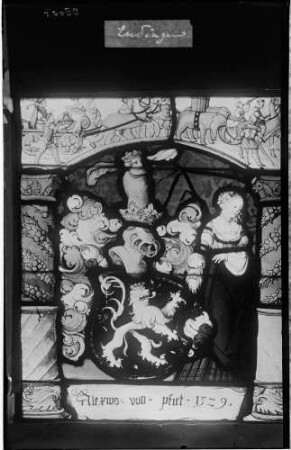 Endingen Rathaus - Bürgersaal Glasmalerei - Standscheibe Alexius Pfirt (um 1529)
