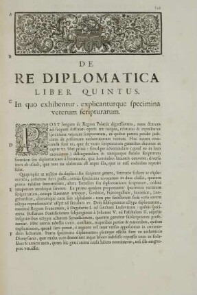 Liber Quintus. In quo exhibentur, explicanturque specimina veterum scripturarum.