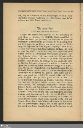 Die neue Ära : (1873-1903 König Albert von Sachsen)