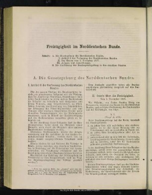 Freizügigkeit im Norddeutschen Bunde