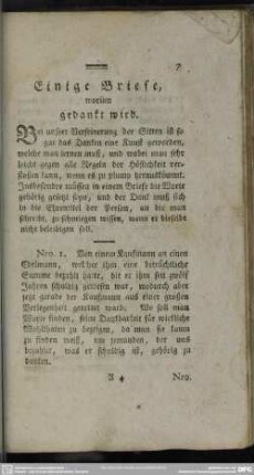 Einige Briefe, worinn gedankt wird