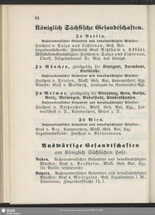 Auswärtige Gesandtschaften