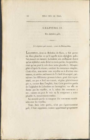 §. I. Alphabet pali-siamois, extrait du Phâtimokkha.