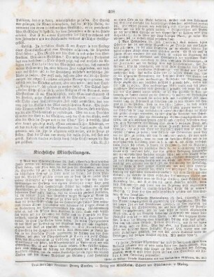 408 Kirchliche Mittheilungen