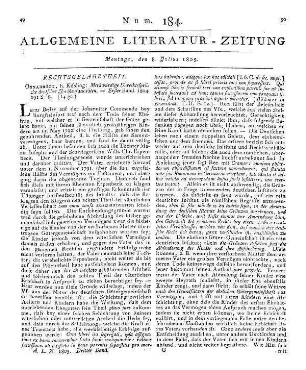 Merkwürdige Unrechtssprüche deutscher Juristenfacultäten. Bd. 1. Osnabrück: Kißling 1804