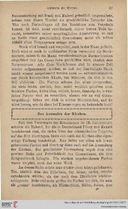 Das Ausmalen der Kirchen