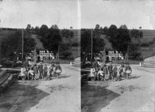 Kinder bei der Häßler-Brücke : Doppelbild