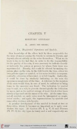 Chapter V: Monetary Officials