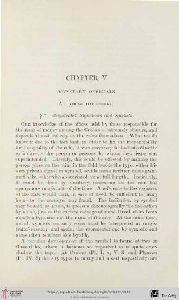 Chapter V: Monetary Officials