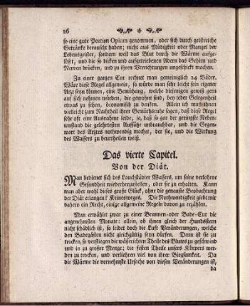 Das vierte Capitel. Von der Diät