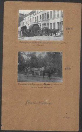 Wasserwagen mit Eselgespann zum Transport von Trinkwasser in die deutschen Stellungen