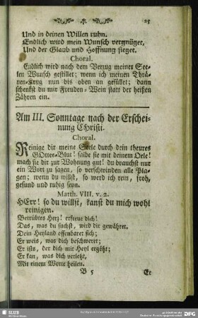 Am III. Sonntage nach der Erscheinung CHristi