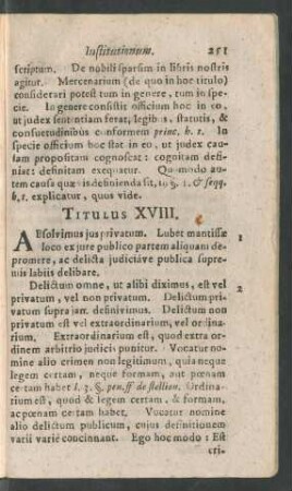 Titulus XVIII.