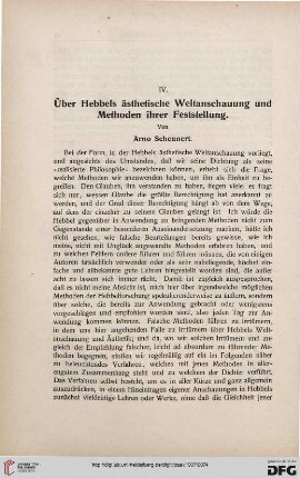 Über Hebbels ästhetische Weltanschauung und Methoden ihrer Feststellung
