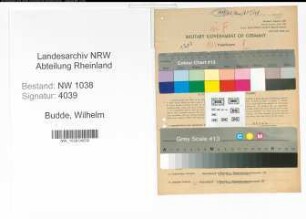 Entnazifizierung Wilhelm Budde , geb. 11.10.1910 (Gestuetwaerter)