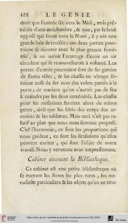 Cabinet attenant la Bibliotheque