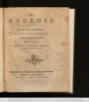 De Hydrope