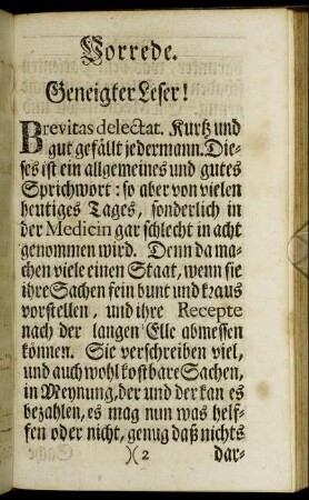 Vorrede. Geneigter Leser!